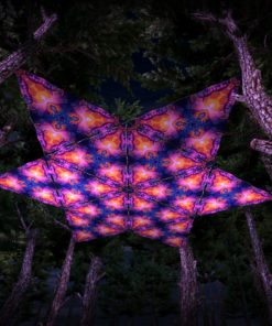 Frozen Corals UV-Triangles - TR02 - 12 Pieces - UV-Reactive Psychedelic Party Decoration - 3D Preview