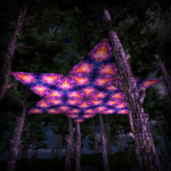 Frozen Corals UV-Triangles - TR02 - 12 Pieces - UV-Reactive Psychedelic Party Decoration - 3D Preview