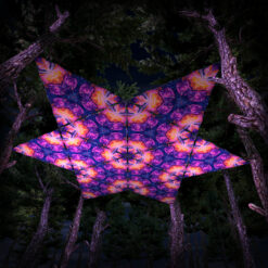 Frozen Corals UV-Triangles - TR03 - 12 Pieces - UV-Reactive Psychedelic Party Decoration - 3D Preview