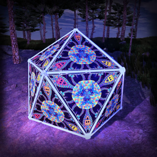 Cyber Venus UV-Triangles - TR02 - Geodome - UV-Reactive Psychedelic Party Decoration - 3D Preview
