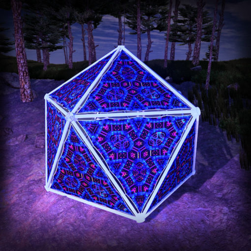 Cyber Venus UV-Triangles - TR03 - Geodome - UV-Reactive Psychedelic Party Decoration - 3D Preview