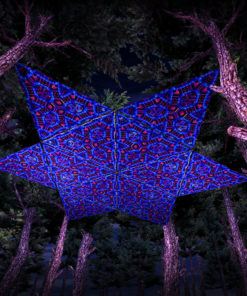 Cyber Venus UV-Triangles - TR03 - 12 Pieces - UV-Reactive Psychedelic Party Decoration - 3D Preview
