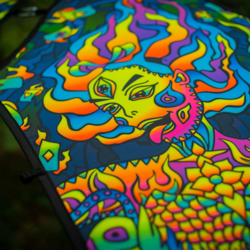 Acid Mother - Psychedelic UV-Reactive Ceiling Decoration Canopy Closeup