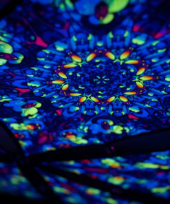 Dreamy Tanzanite - Psychedelic UV-Reactive Ceiling Decoration Canopy - Closeup