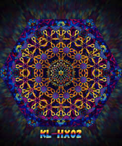Kali in Acidland - Hexagon Design - HX02 - UV-Print on Stretchable Lycra