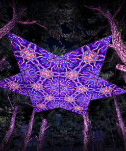 Kali in Acidland UV-Triangles - TR02 - 12 Pieces - UV-Reactive Psychedelic Party Decoration - 3D Preview