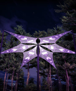 HourGlass - Psychedelic UV-Reactive Ceiling Decoration Canopy 6 Petals