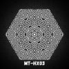 Melting TIme HX03 - Psychedelic Black&White Hexagon - Design Preview