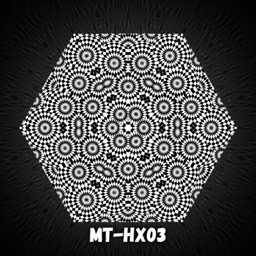 Melting TIme HX03 - Psychedelic Black&White Hexagon - Design Preview