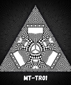 Melting Time - Triangle Design - TR01 - Black&White-Print on Stretchable Lycra