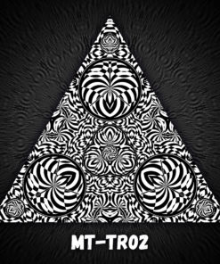 Melting Time - Triangle Design - TR02 - Black&White-Print on Stretchable Lycra