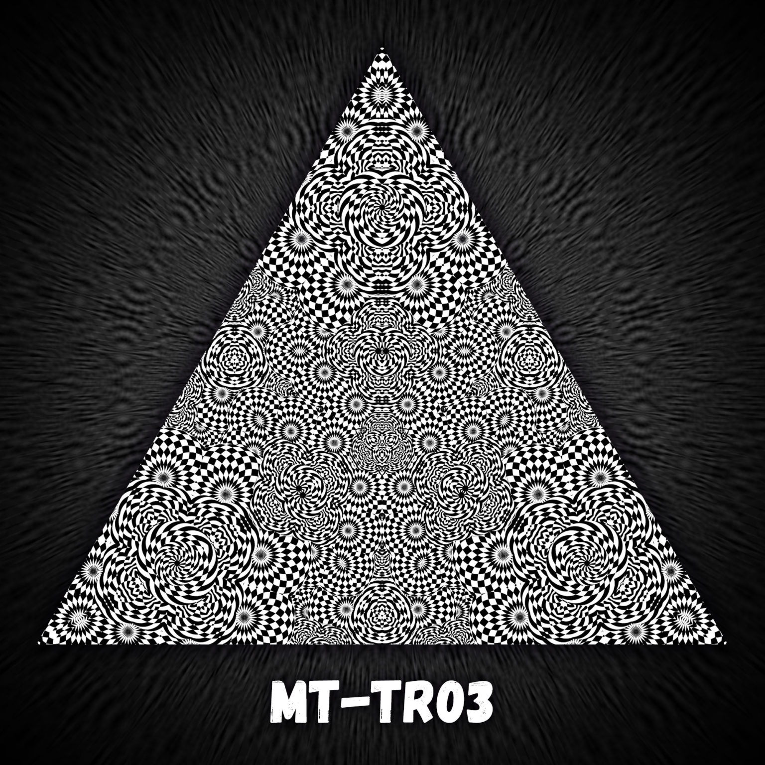 Melting Time - Triangle Design - TR03 - Black&White-Print on Stretchable Lycra