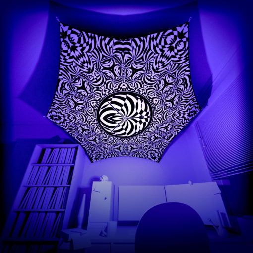 Melting TIme MT-HX02 - Psychedelic Black&White Hexagon - 3D Preview