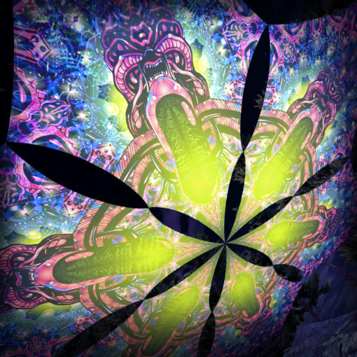 Alien Enlightenment - Hexagram DM01 - Psychedelic UV-Canopy - 3D-Preview
