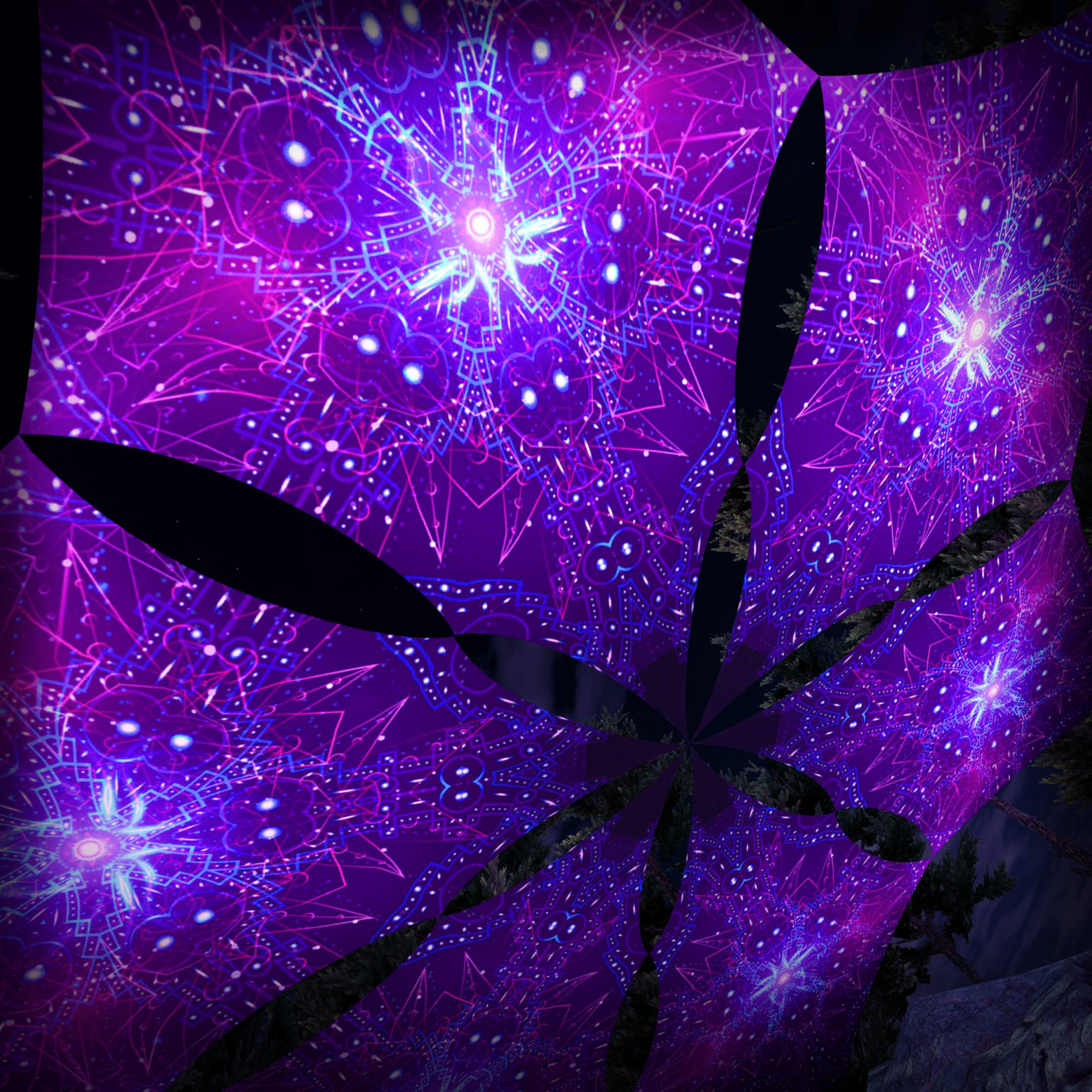 Enlightenment - Hexagram DM03 - Psychedelic UV-Canopy - 3D-Preview