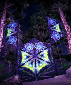 Enlightenment 12 Triangles UV-Reactive Set - DJ-Stage Layout #1