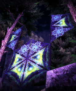 Enlightenment 12 Triangles UV-Reactive Set - DJ-Stage Layout #1