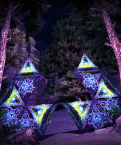 Enlightenment 12 Triangles UV-Reactive Set - DJ-Stage Layout #2