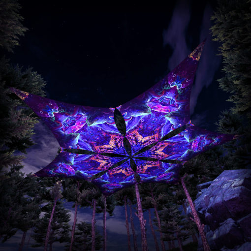 Epic Underwater Kingdom - Hexagram EUK-DM02 - Psychedelic UV-Canopy - 3D-Preview