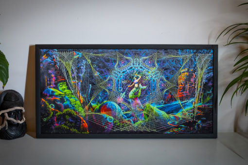 Epic Underwater Kingdom - UV-Tapestry with String Art - regular light