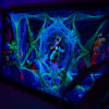 Epic Underwater Kingdom - UV-Tapestry with String Art - UV-Light