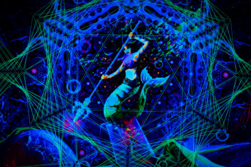 Epic Underwater Kingdom - UV-Tapestry with String Art - UV-LightEpic Underwater Kingdom - UV-Tapestry with String Art - UV-Light