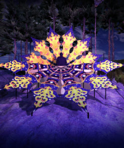 Winter Tale "Fire Fox & Murbuz" Psychedelic UV-Reactive DJ-Stage 12 UV-Petals Set - 3D-Preview