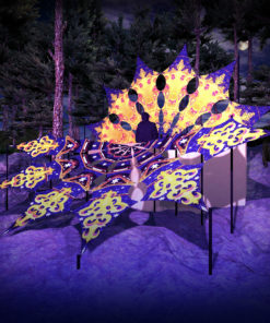 Winter Tale "Fire Fox & Murbuz" Psychedelic UV-Reactive DJ-Stage 12 UV-Petals Set - 3D-Preview