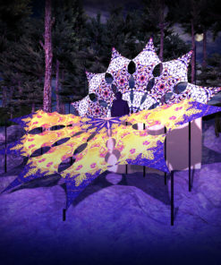 Winter Tale "Fire Fox & Snow Fox" Psychedelic UV-Reactive DJ-Stage 12 UV-Petals Set - 3D-Preview