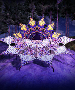 Winter Tale "Snow Fox & Murbuz" Psychedelic UV-Reactive DJ-Stage 12 UV-Petals Set - 3D-Preview