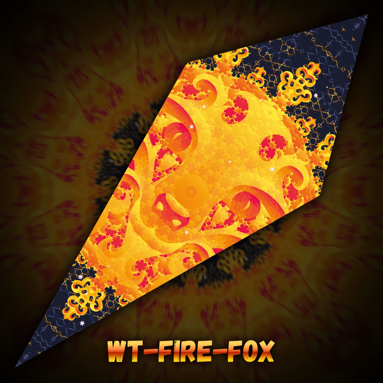 Winter Tale - Fire Fox - Psychedelic UV Ceiling Decoration Canopy - Petal Design Preview