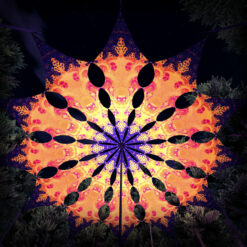 Winter Tale - Fire Fox - Psychedelic UV-Reactive Canopy - 12 petals set - 3D-Preview