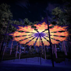 Winter Tale - Fire Fox - Psychedelic UV-Reactive Canopy - 12 petals set - 3D-Preview