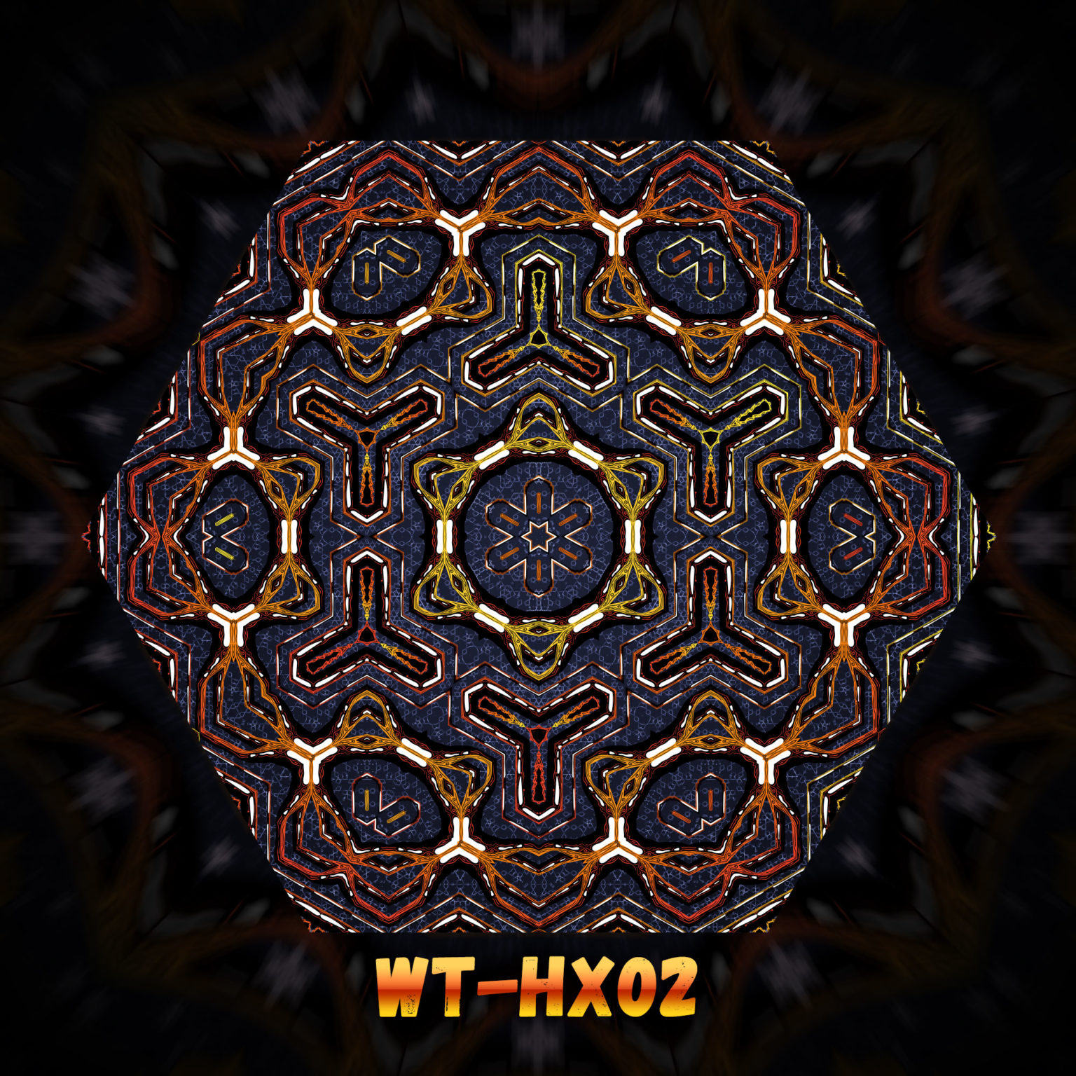 Winter Tale - Hexagon Design - WT-HX02 - UV-Print on Stretchable Lycra