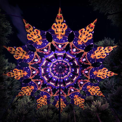 Winter Tale - Murbuz - Psychedelic UV-Reactive Canopy - 12 petals set - 3D-Preview