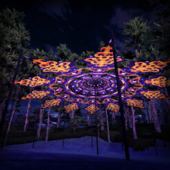 Winter Tale - Murbuz - Psychedelic UV-Reactive Canopy - 12 petals set - 3D-Preview