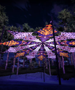 Winter Tale - Snow Fox & Murbuz - Psychedelic UV-Reactive Canopy - 12 petals set - 3D-Preview