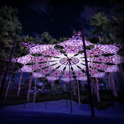 Winter Tale - Snow Fox - Psychedelic UV-Reactive Canopy - 12 petals set - 3D-Preview