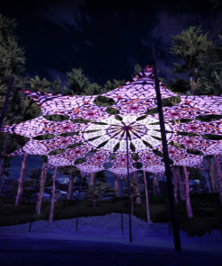 Winter Tale - Snow Fox - Psychedelic UV-Reactive Canopy - 12 petals set - 3D-Preview