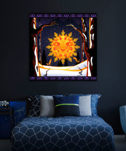 Winter Solstice - Psychedelic UV-Reactive Trippy Tapestry Wall Decoration