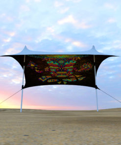 Mushroom God - Sunshade – Psychedelic UV-Reactive Camping Tent - 3D-Preview