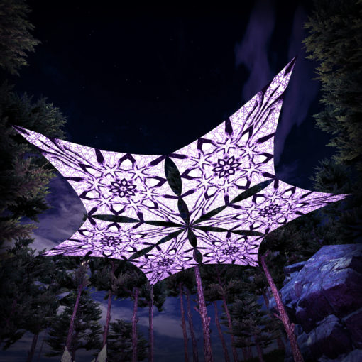 Winter Tale - Hexagram WT-BW-DM02 - Psychedelic UV-Canopy - 3D-Preview