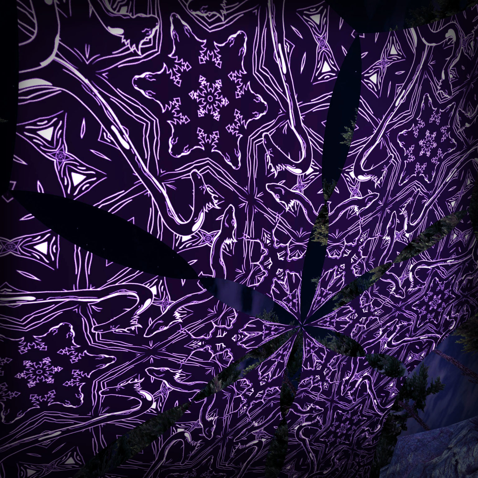 Winter Tale - Hexagram WT-BW-DM03 - Psychedelic UV-Canopy - 3D-Preview