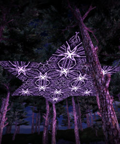 Winter Tale - WT-BW-TR03 - Psychedelic Black&White Ceiling Decoration Canopy 12 Triangles - 3D-Preview