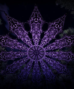 Winter Tale - Black Dragons - Psychedelic Black&White Canopy - 12 petals set - 3D-Preview