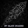 Winter Tale - Black Dragons - Psychedelic Black&White Ceiling Decoration Canopy - Petal Design Preview