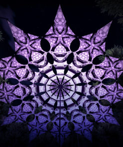 Winter Tale - Snowy Forest - Psychedelic Black&White Canopy - 12 petals set - 3D-Preview