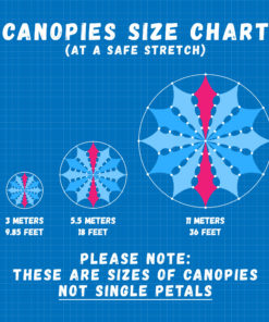 12-Petals Canopies Size Chart