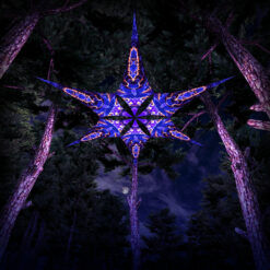 Magic Mushroom Werewolves - Forest - Psychedelic UV-Reactive Canopy - 6 petals set - 3D-Preview