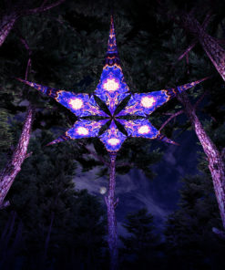 Magic Mushroom Werewolves - Jaws - Psychedelic UV-Reactive Canopy - 6 petals set - 3D-Preview